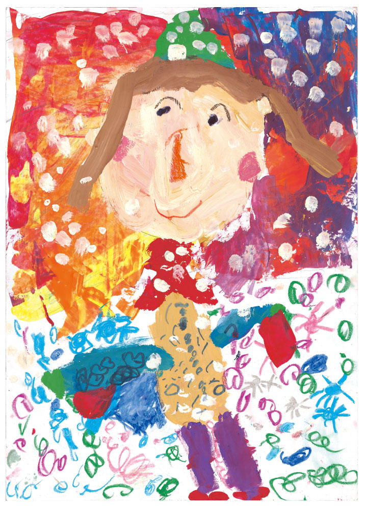 『ゆきのなかをあるく』アゲーエワ ジーナ_第27回世界こども図画コンテスト 金賞作品