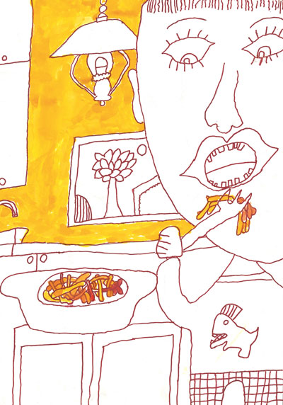 スパゲッティが大すき_第30回世界こども図画コンテスト 30周年記念賞
