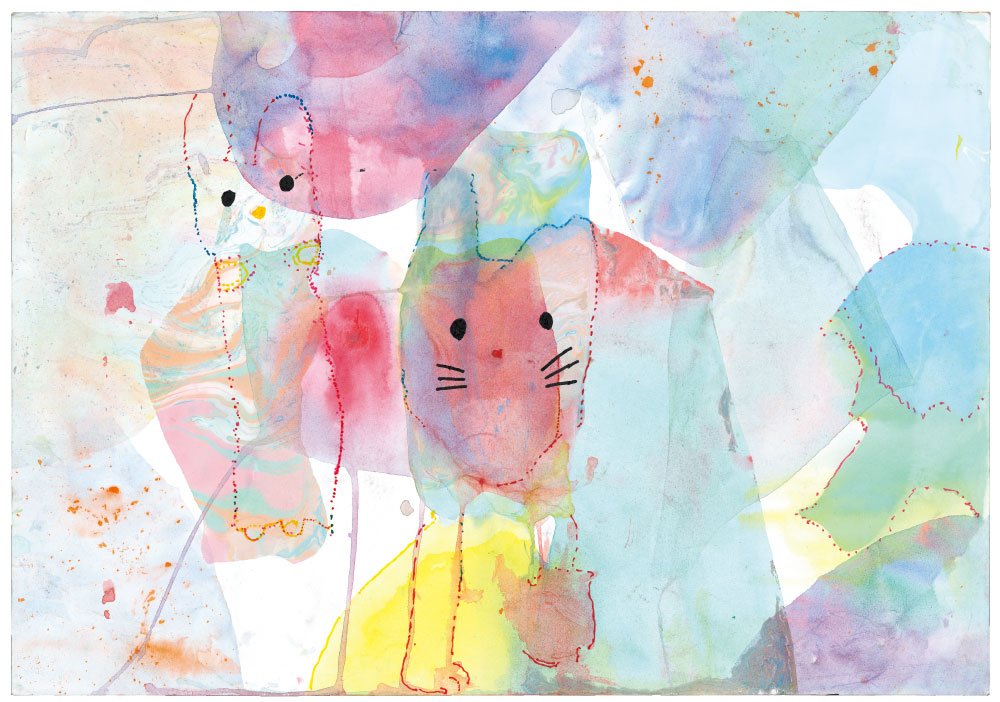 『Rabbit and Cat on a Rainy Day』YOSHIOKA Yuka_Gold prize works of 27th contest