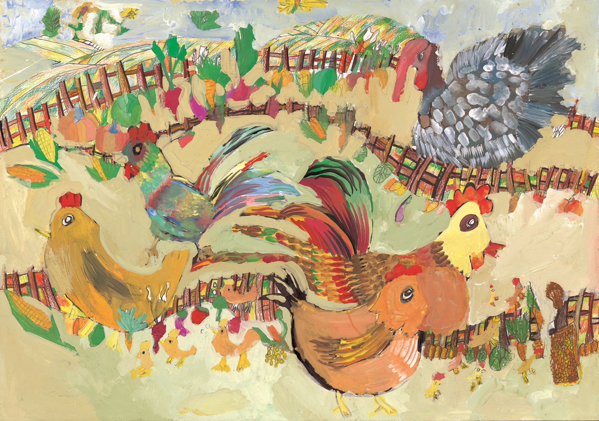 『Poultry Yard』GREBENIK Margarita_Gold prize works of 29th contest