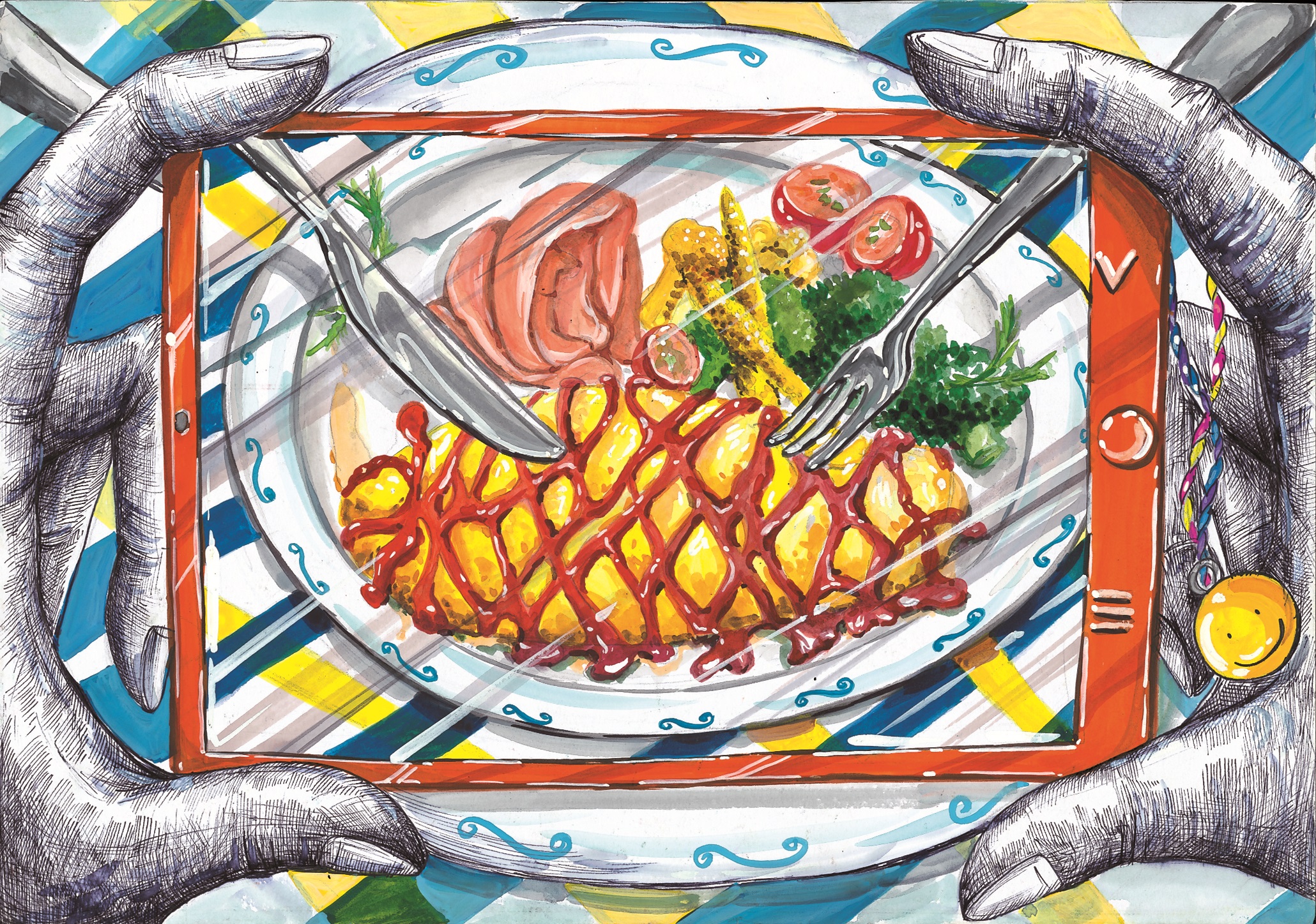 『私のスペシャル料理、カシャ！』キム ヒョンジ _第30回世界こども図画コンテスト 金賞作品