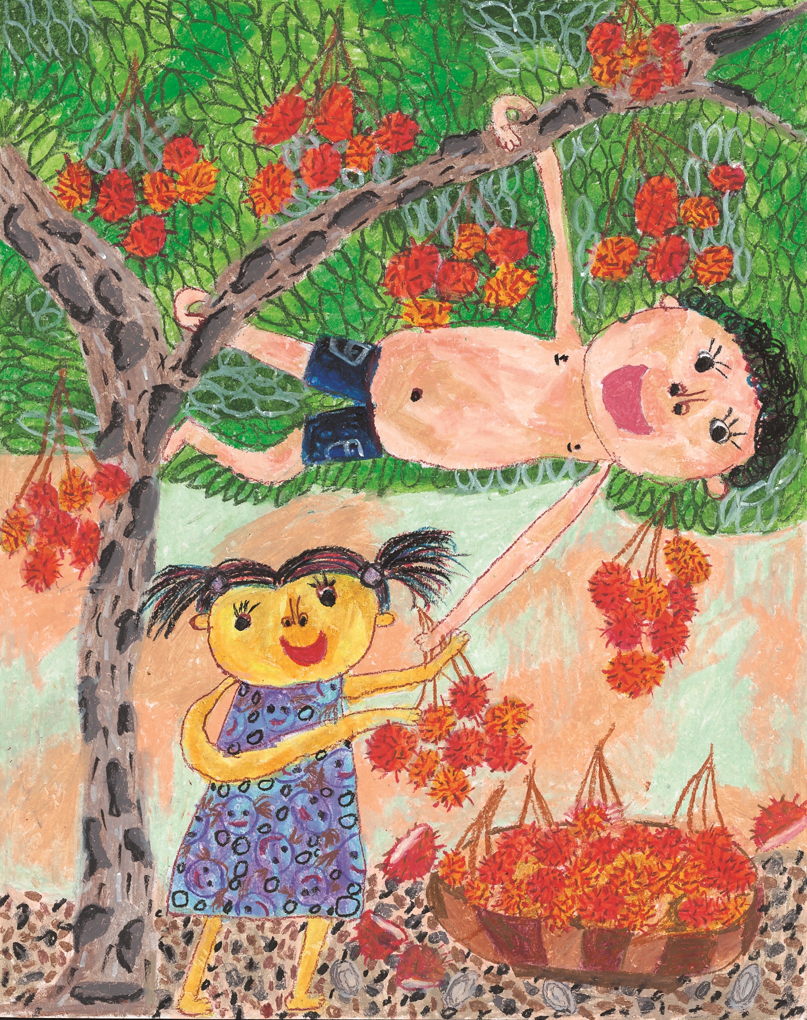 『Picking Rambutan with My Sister』MAWALLA VITHANAGE Thivein Nethdinu_30th Anniversary prize works