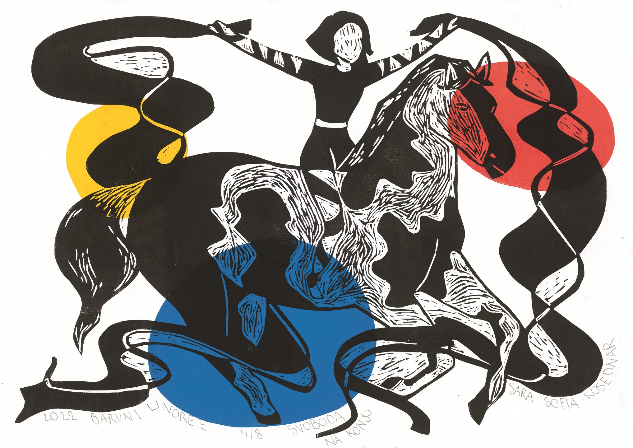 『馬上の自由』コセドナール サラ ソフィア_第30回世界こども図画コンテスト 金賞作品
